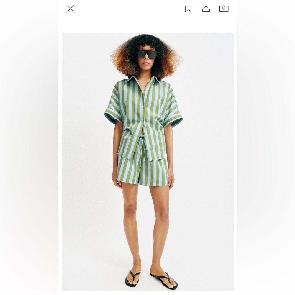 Zara Oversized Striped Shirt